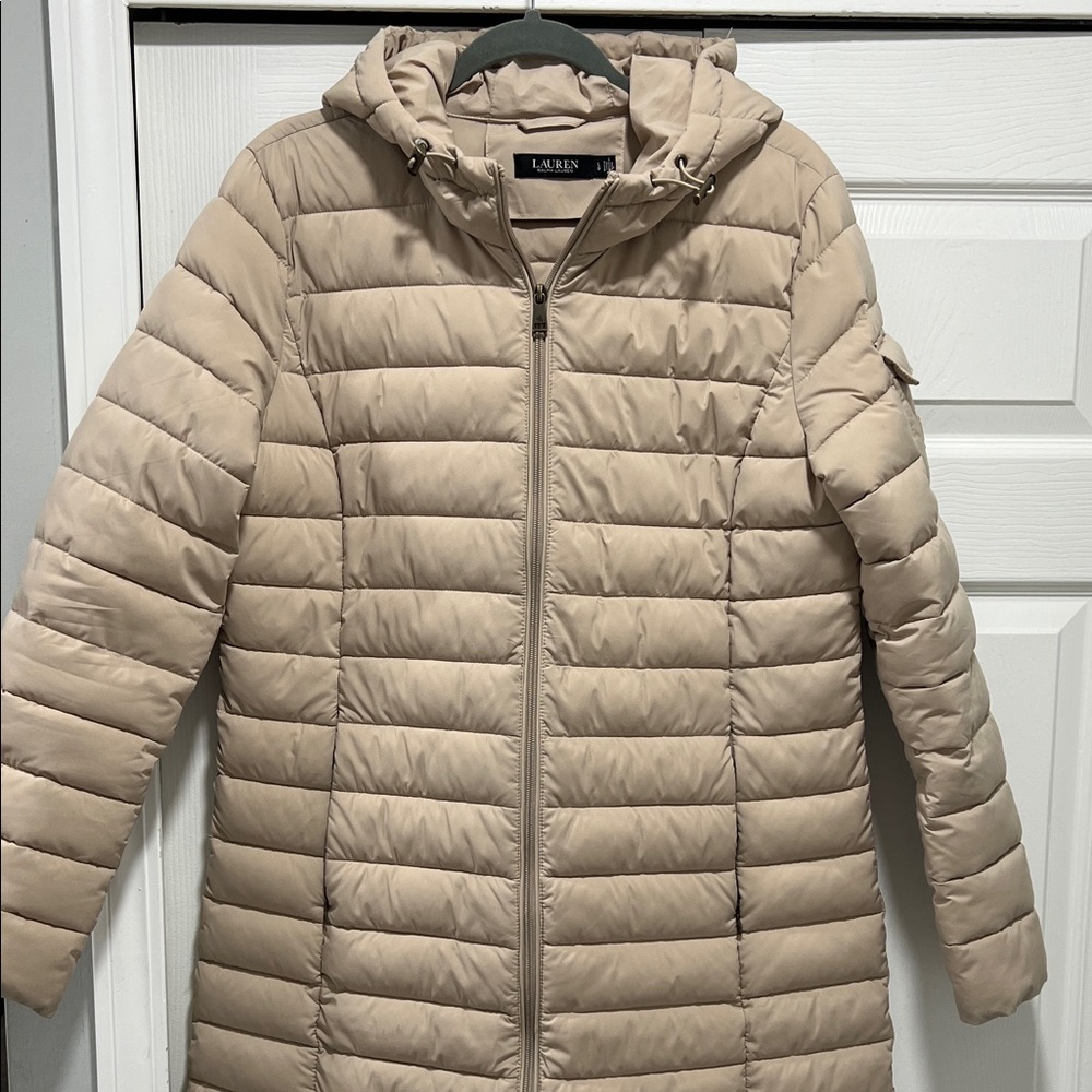 Ralph Lauren Women's Beige Puffer Coat